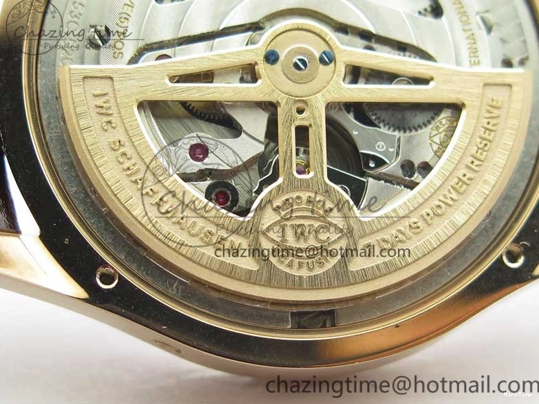 MIROTIME 0308 Compact Portugieser Perpetual Calendar IW503302 RG V9F 1:1 Best Edition White Dial on Brown Leather Strap A 7113